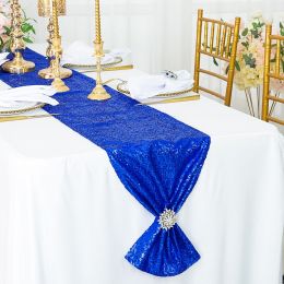 Table Runner Blue Sequin