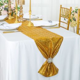 Table Runner Gold Sequin