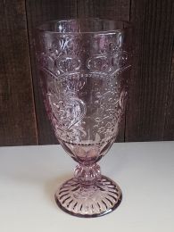 Glass Water Goblet Rose 14.5 OZ