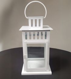 Lantern White Metal 14