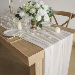 Table Runner White Chiffon